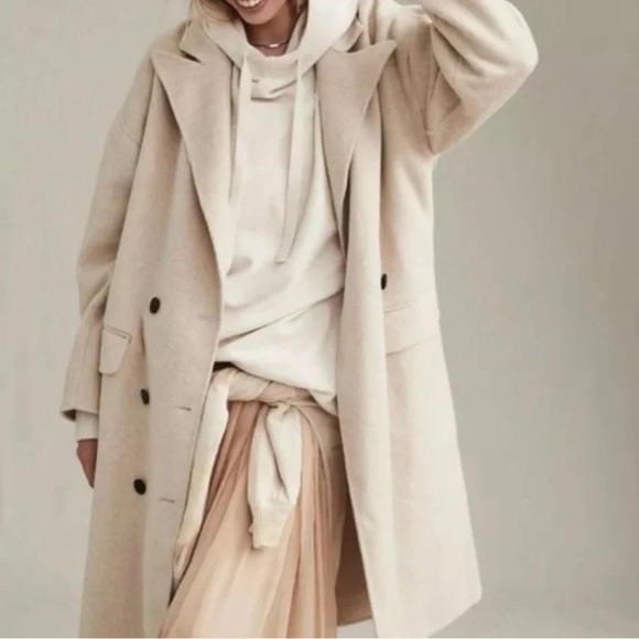 Free People Jackets & Blazers - NWT Free People Adore You Wool Maxi Coat Sand XS $228